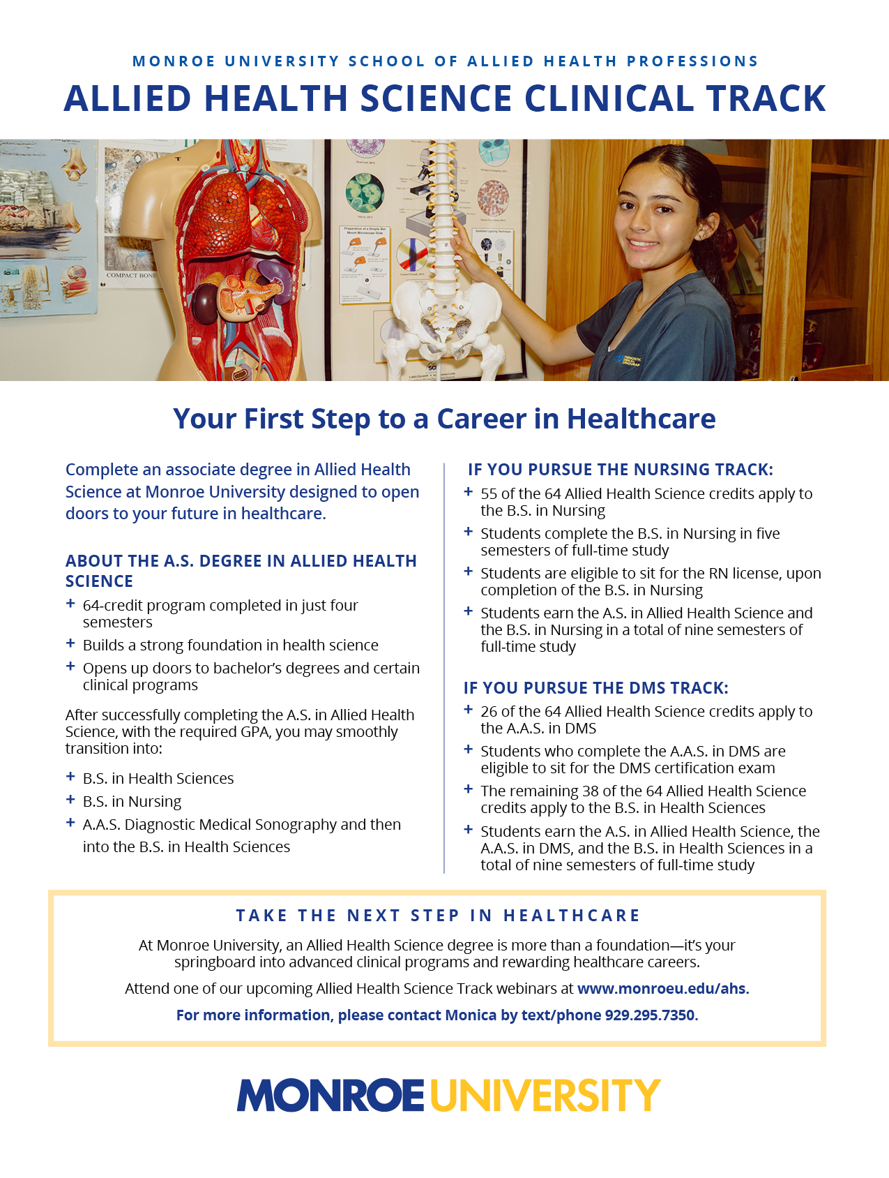 Allied Health Sciences Clinical Tracks